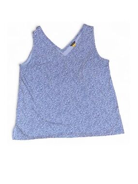 Eddie Bauer Blue Zebra Print Active Tank Top Size M